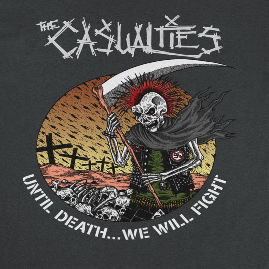 The Casualities Until Death Artwork Front Black T-Shirt