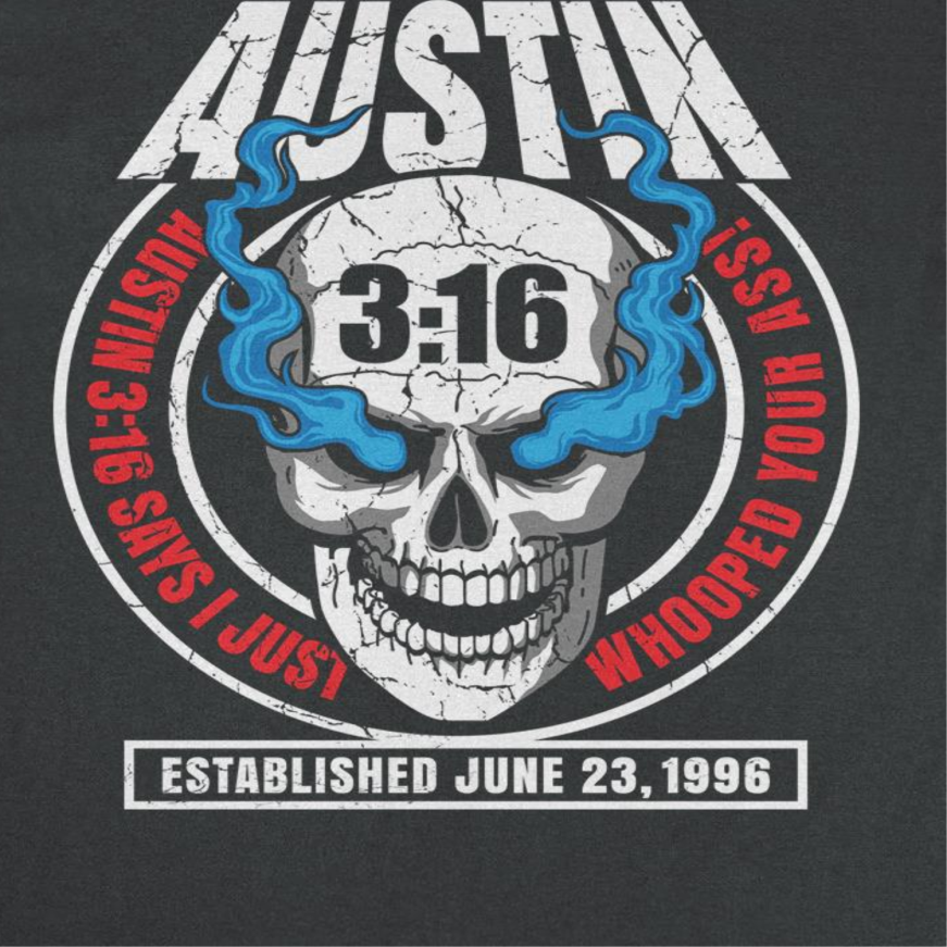 WWE Austin Black T-Shirt