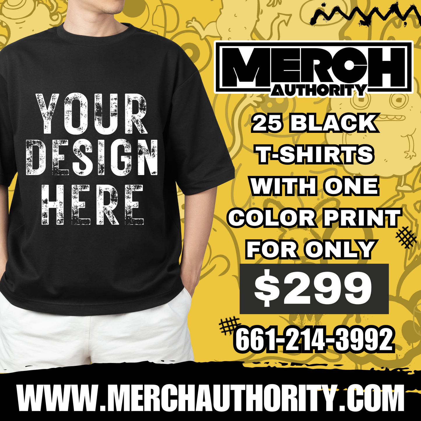 T-Shirt Printing with One Color Print for $299