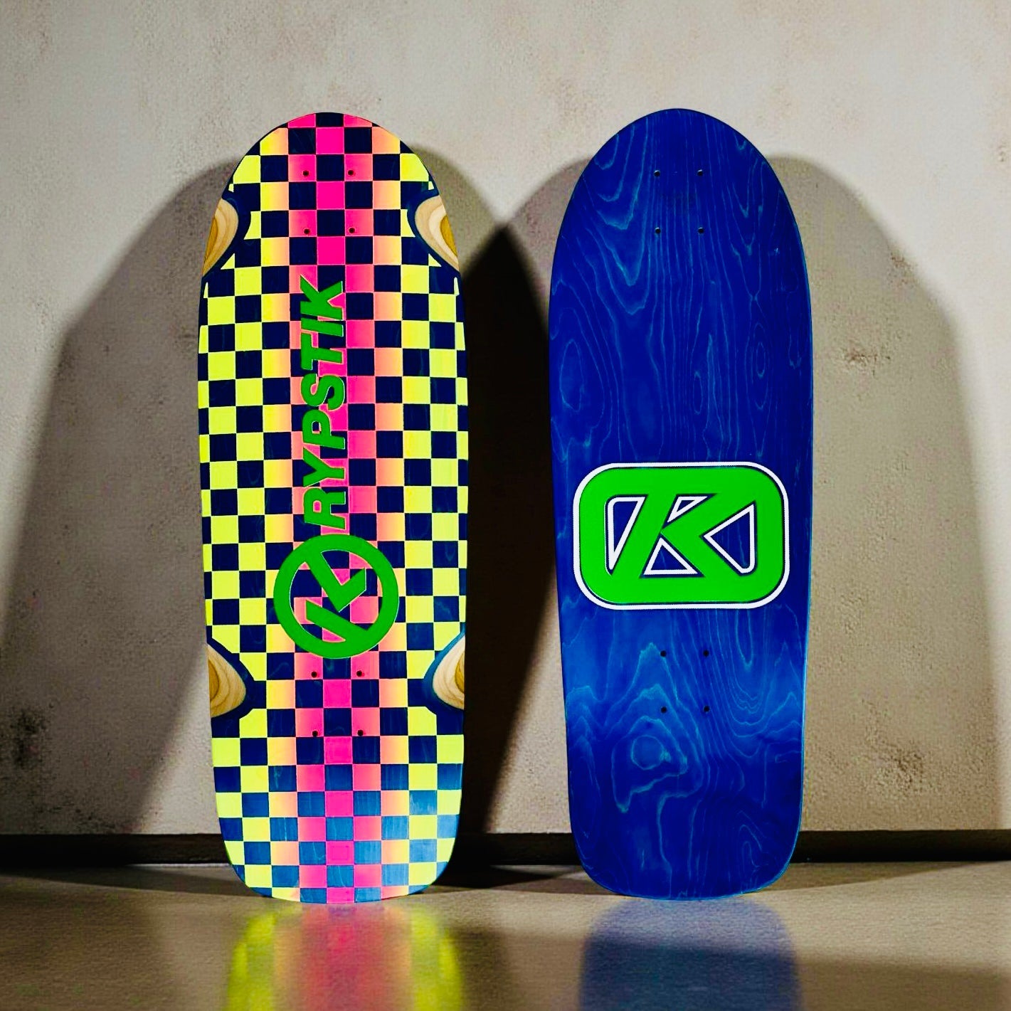 Krypstik Checkerboard 10"x30” Deck HAND-PAINTED (1 of 5)