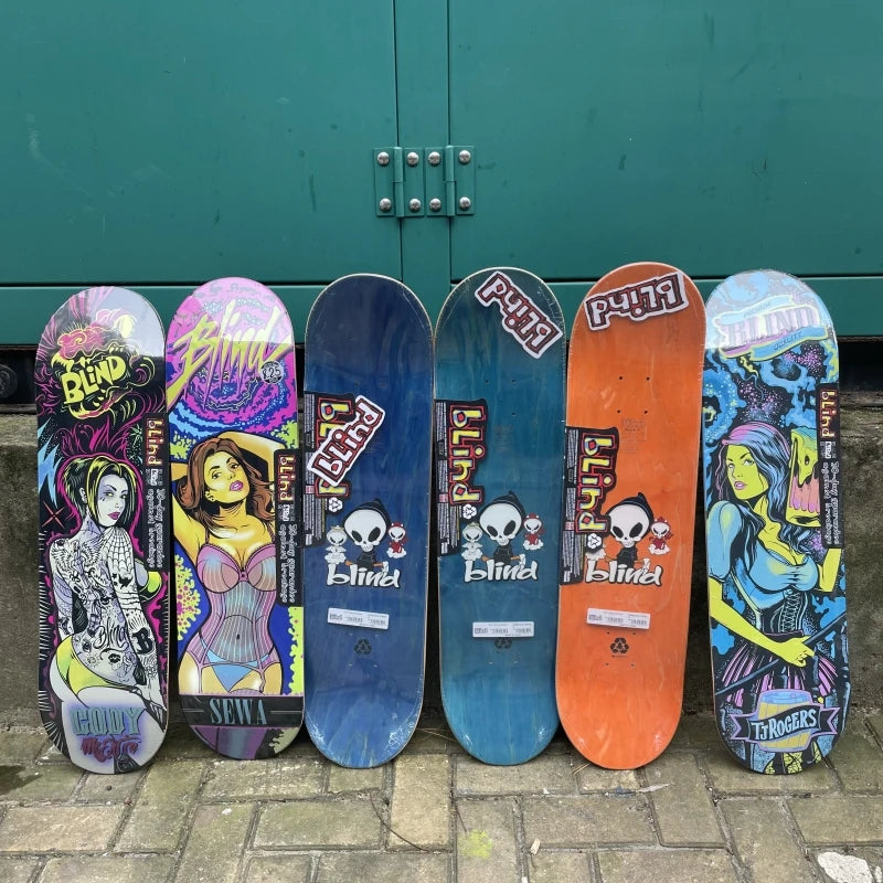 Blind double rocker skateboard deck parts 7 ply canada maple pro skate 7.75/8.0/8.25/8.5 inch size add griptape