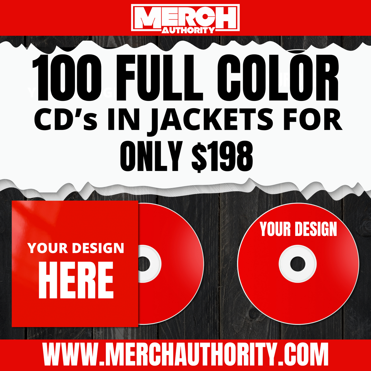 100 CDs in CD Jackets for $198
