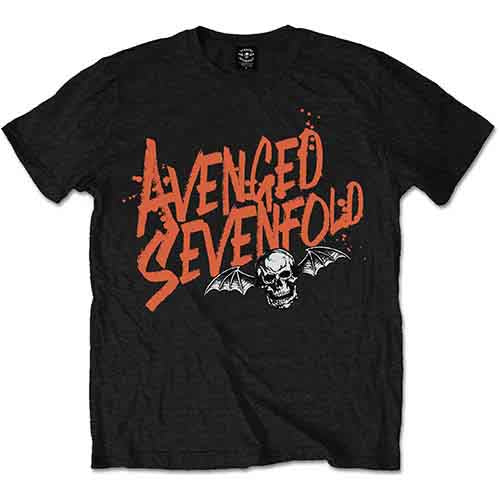 Avenged Sevenfold Orange Splatter Black