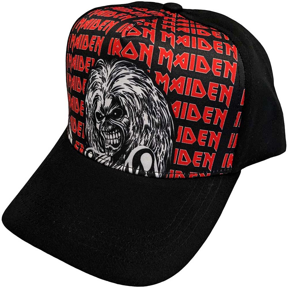 Iron Maiden Eddie Logo Repeat Black