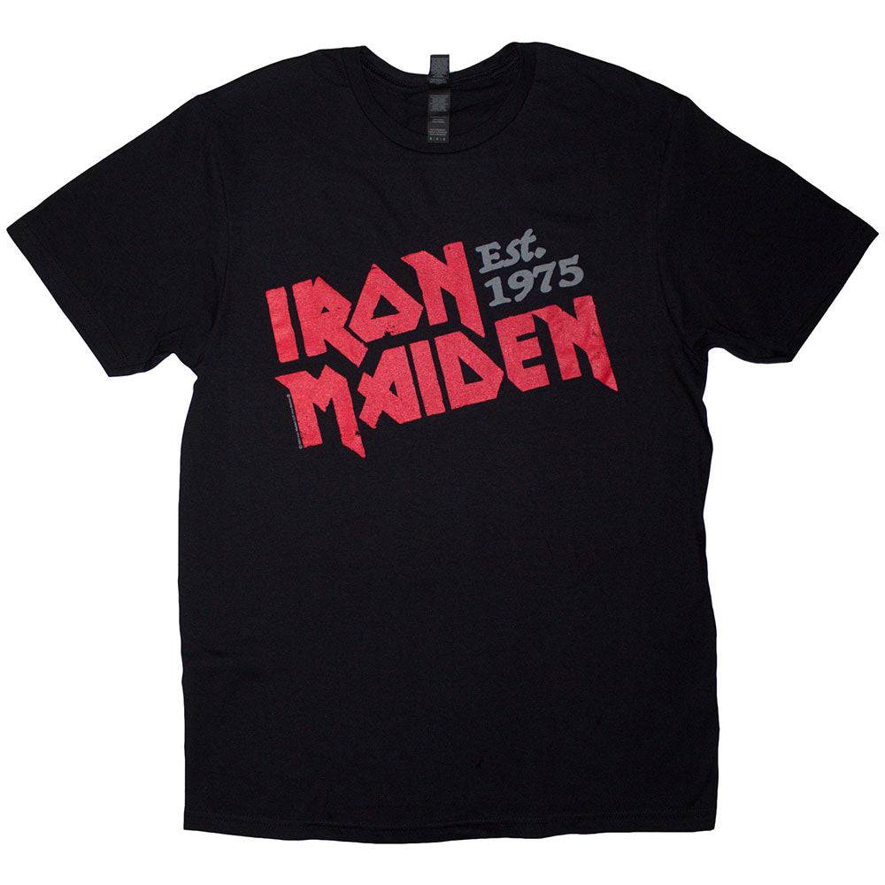 Iron Maiden Est. 1975 Slanted Logo Black