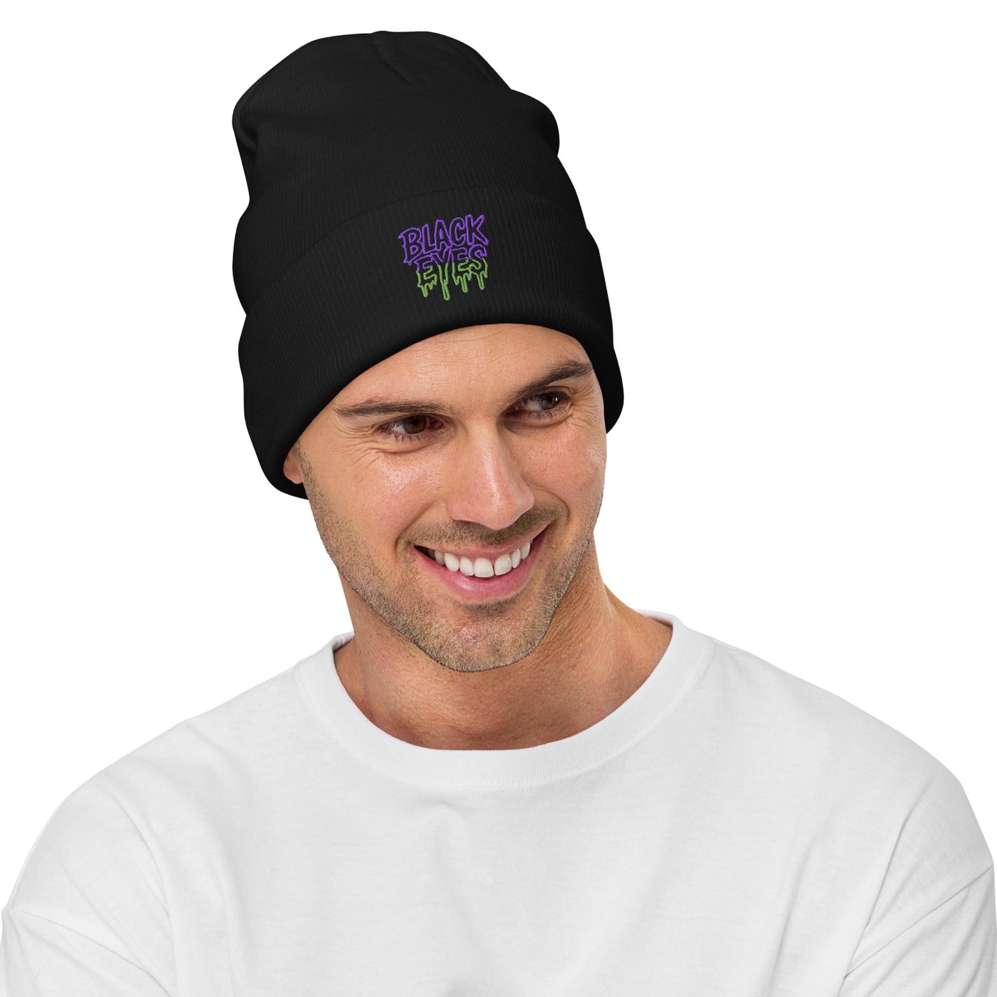 Black Eyes Embroidered Beanie