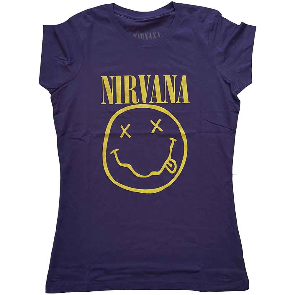 Nirvana Yellow Happy Face Purple