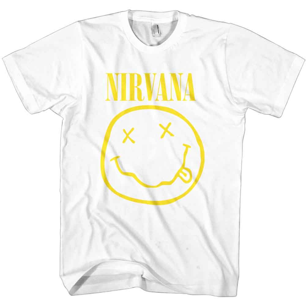 Nirvana Yellow Happy Face White