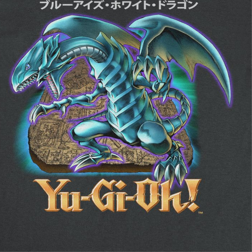 Yu-Gi-Oh Blue Eyes Dragon Black T-Shirt