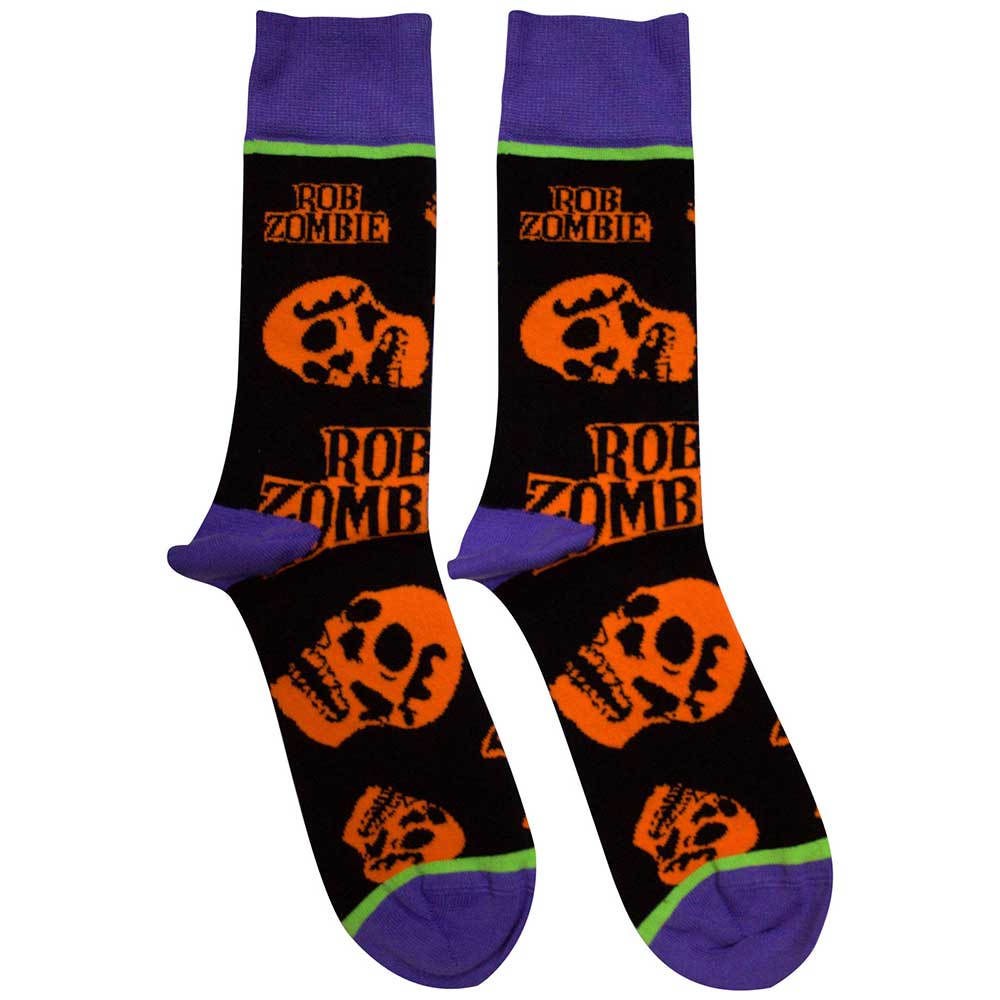Rob Zombie Orange Skulls Black