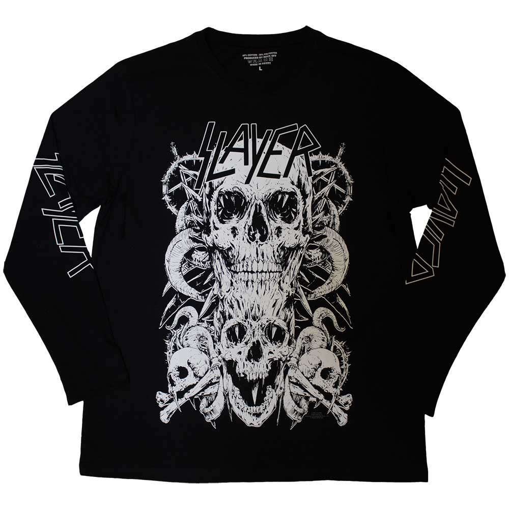 SLAYER White Skulls Black