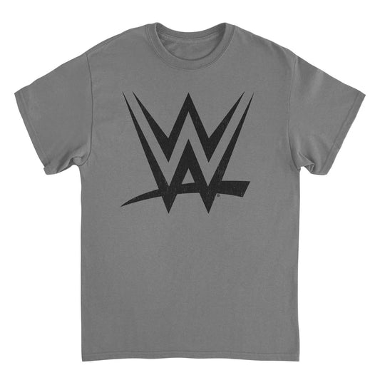WWE Black Logo Charcoal T-Shirt
