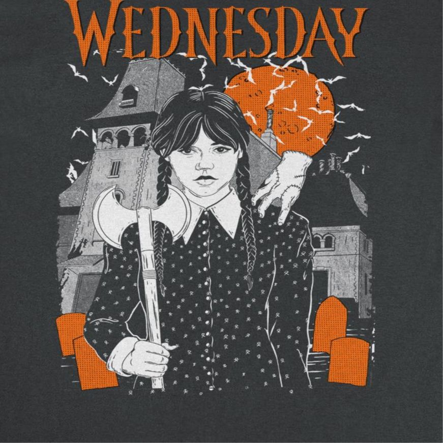 Wednesday Gothic Addams Black T-Shirt