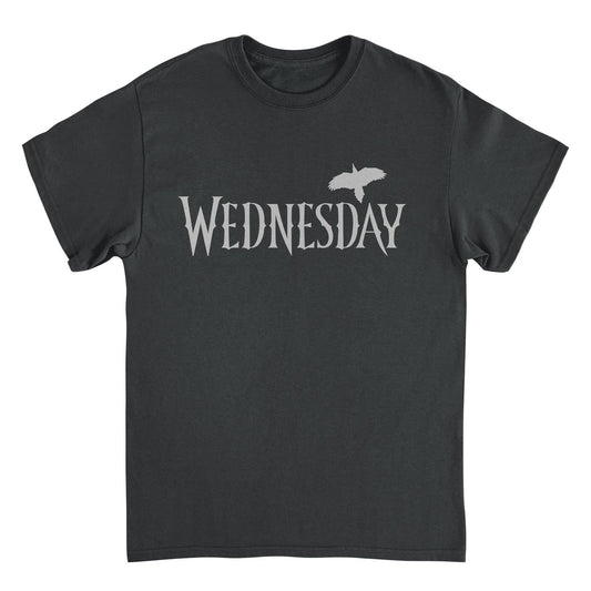Wednesday Wednesday Logo Gray Black T-Shirt