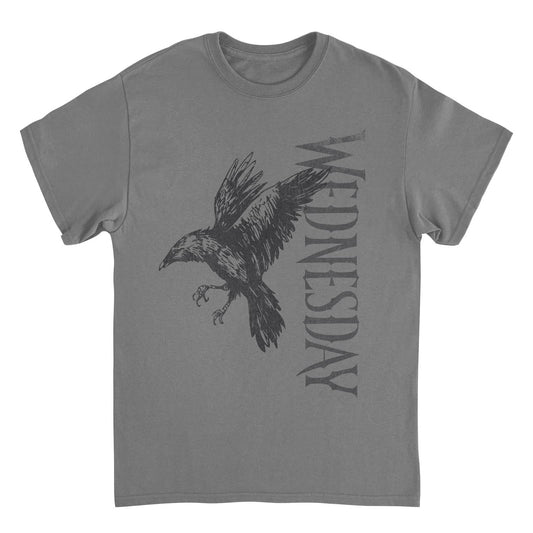 Wednesday Raven 2 Charcoal T-Shirt
