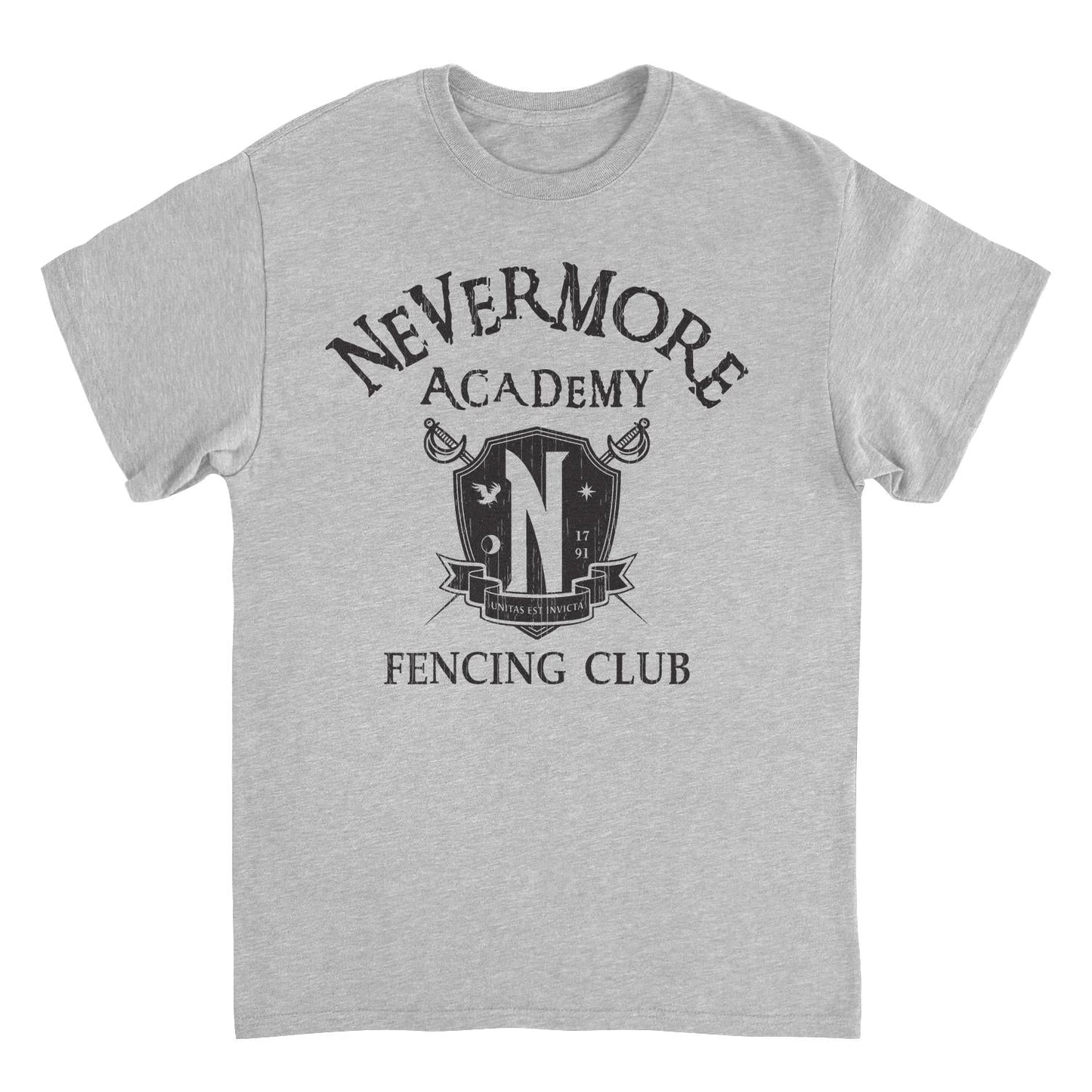 Wednesday Fencing 3 Front Sport Grey T-Shirt
