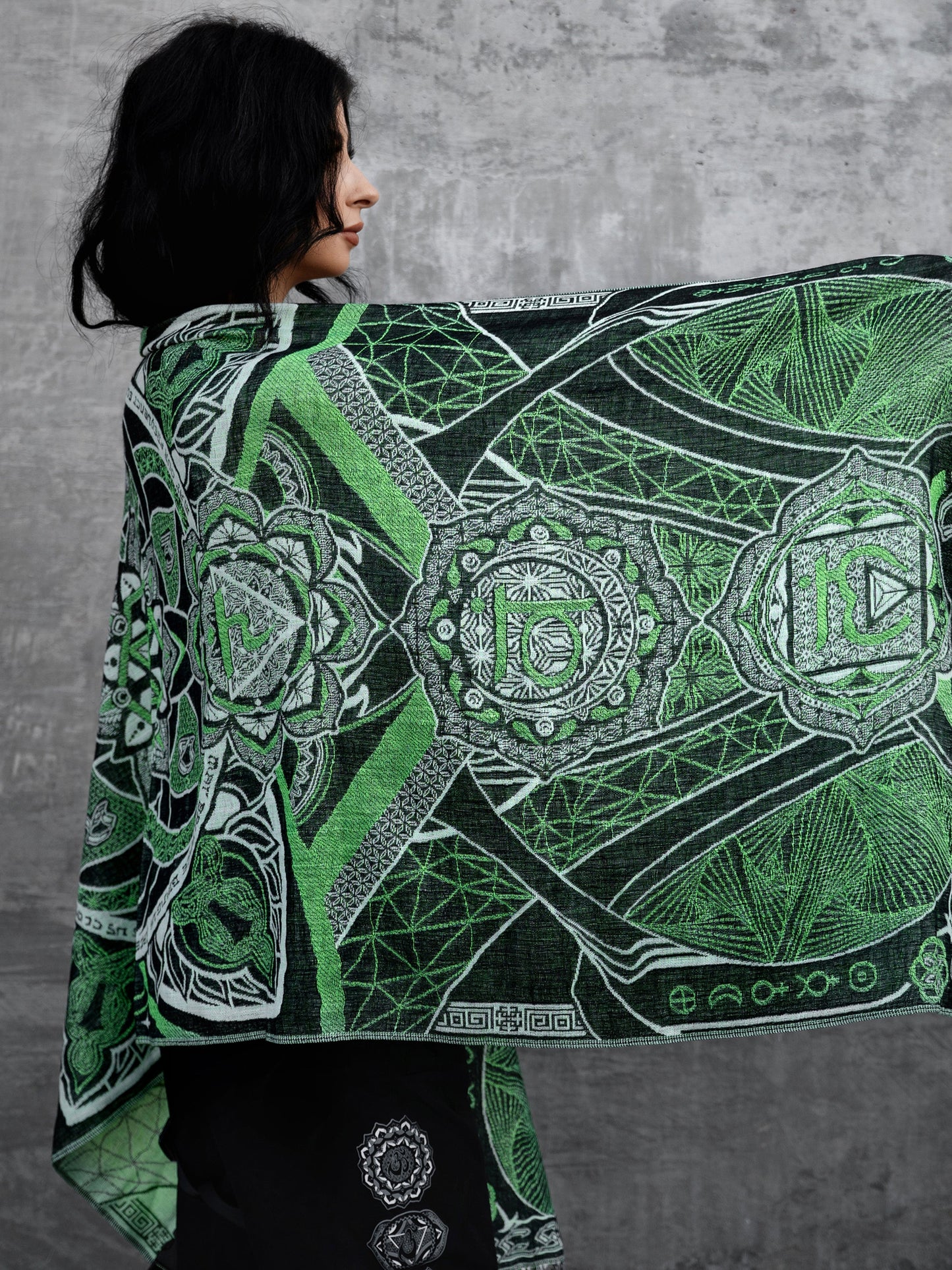 HARMONY HEALS • GREEN MINT Festival Shawl