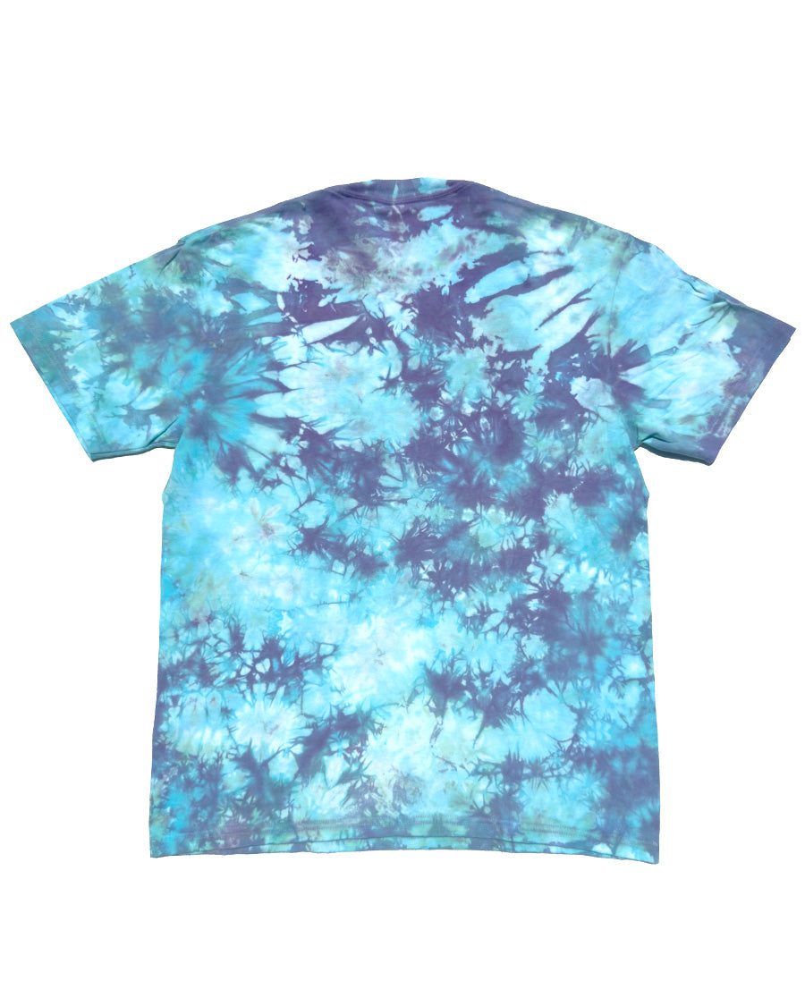 CRYSTAL DYED T-SHIRT Aqua Jazz