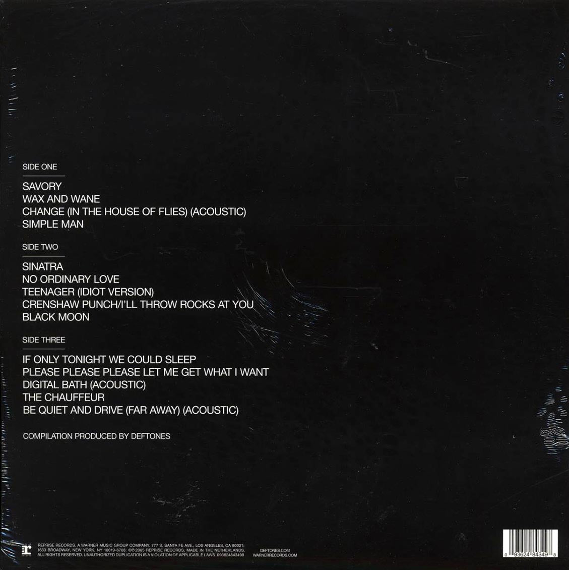 DEFTONES - B-SIDES & RARITIES 2xLP W/ETCHED VINYL RECORD