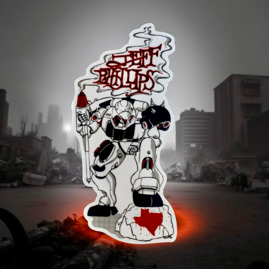 Jeff Phillips BBC GUNDAM Sticker 4.25"