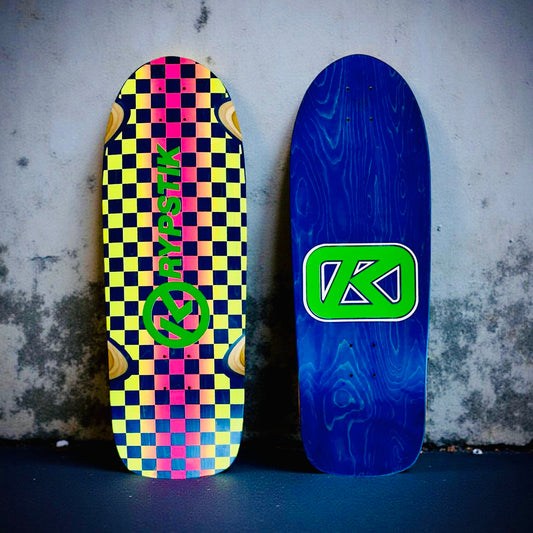 Krypstik Checkerboard 10"x30” Deck HAND-PAINTED (1 of 5)