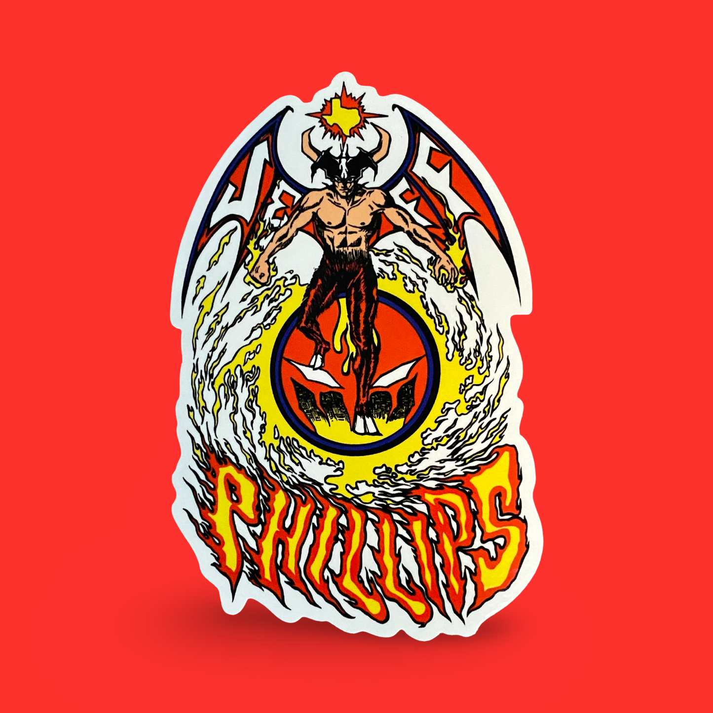 Jeff Phillips Devil Man Sticker 5"