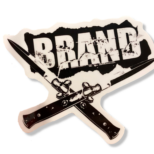Brand-X KNIVES Sticker 3”