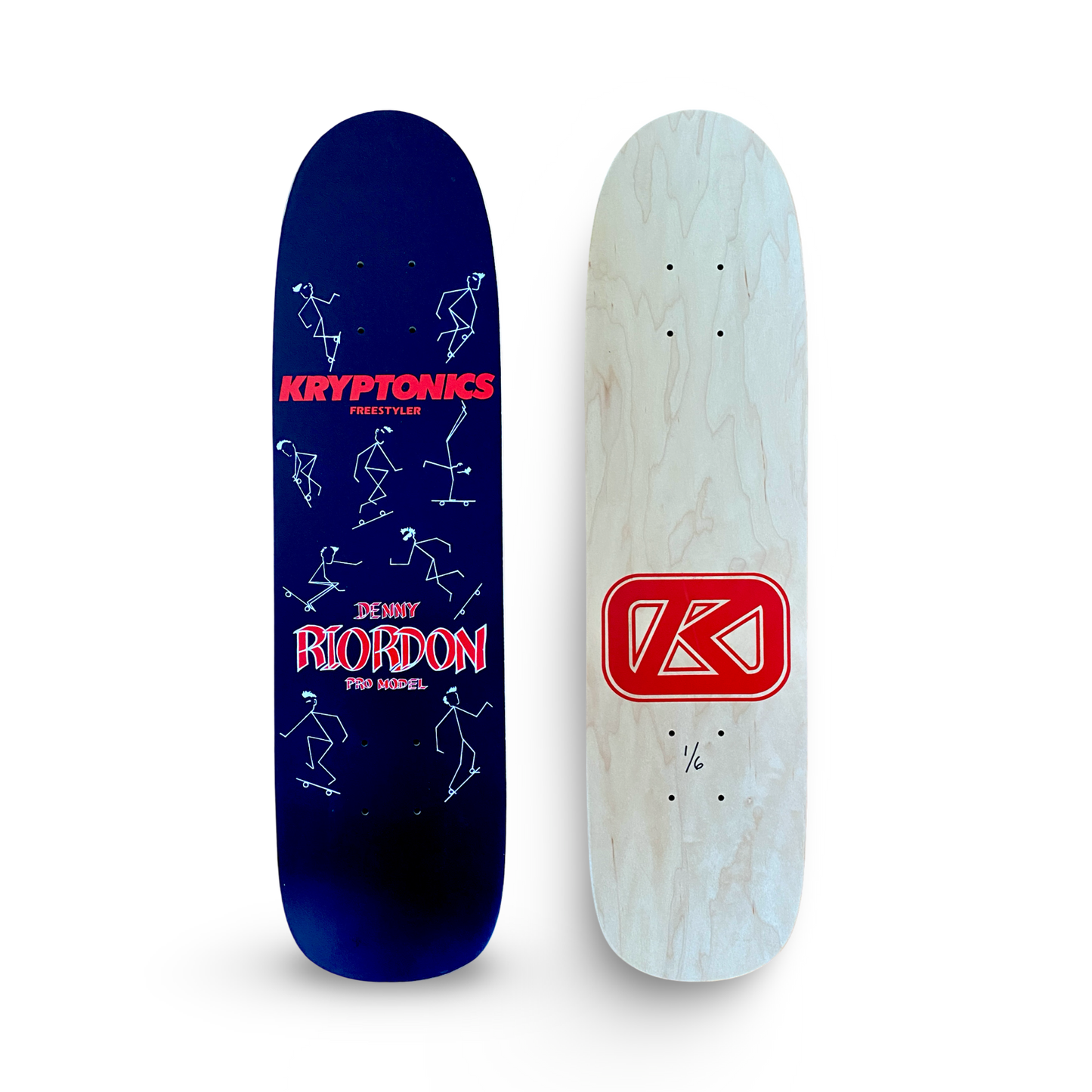 Denny Riordon Stick Man FREESTYLE Limited Edition Deck 7.3”x27.75” HAND PAINTED (1 of 6)