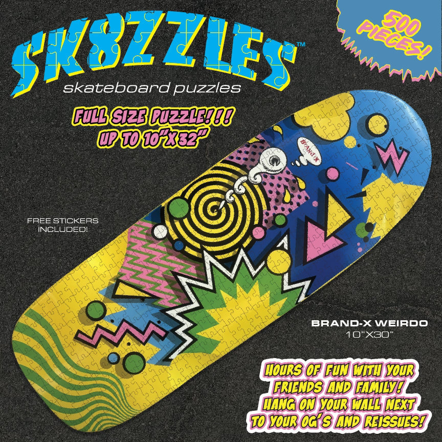 Weirdo Sk8zzle Skateboard Puzzle 12"x34"