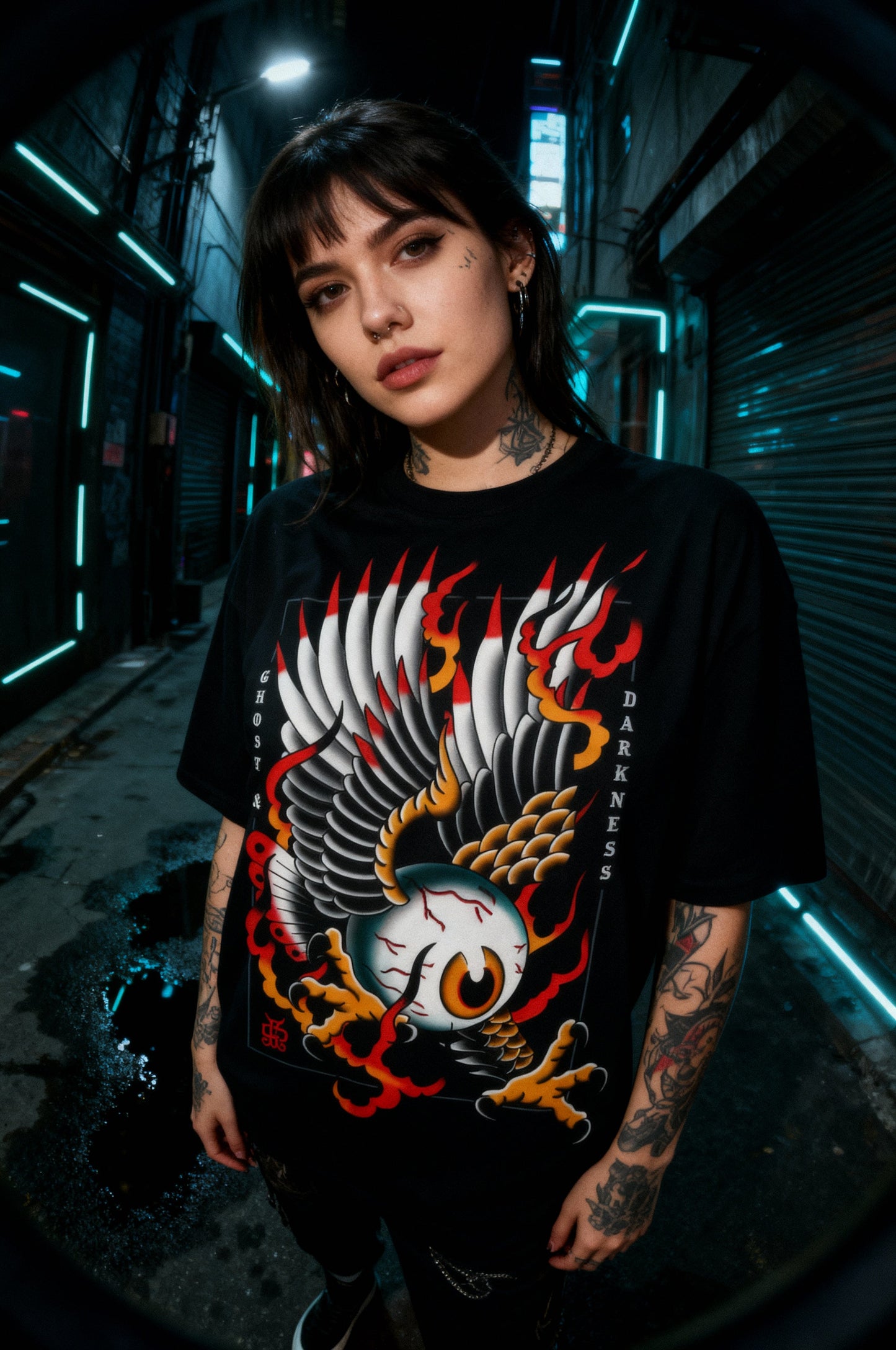 Eagle Eye Tattoo Tee | Ghost & Darkness Streetwear