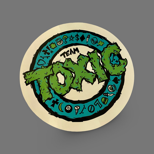 Team Toxic Round Sticker 8”