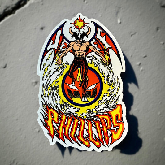 Jeff Phillips Devil Man Sticker 5"