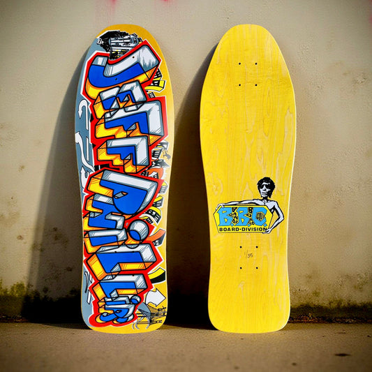 Jeff Phillips GRAFFITI Limited Edition, Yellow HAND PAINTED BBC Deck (1 of 35)