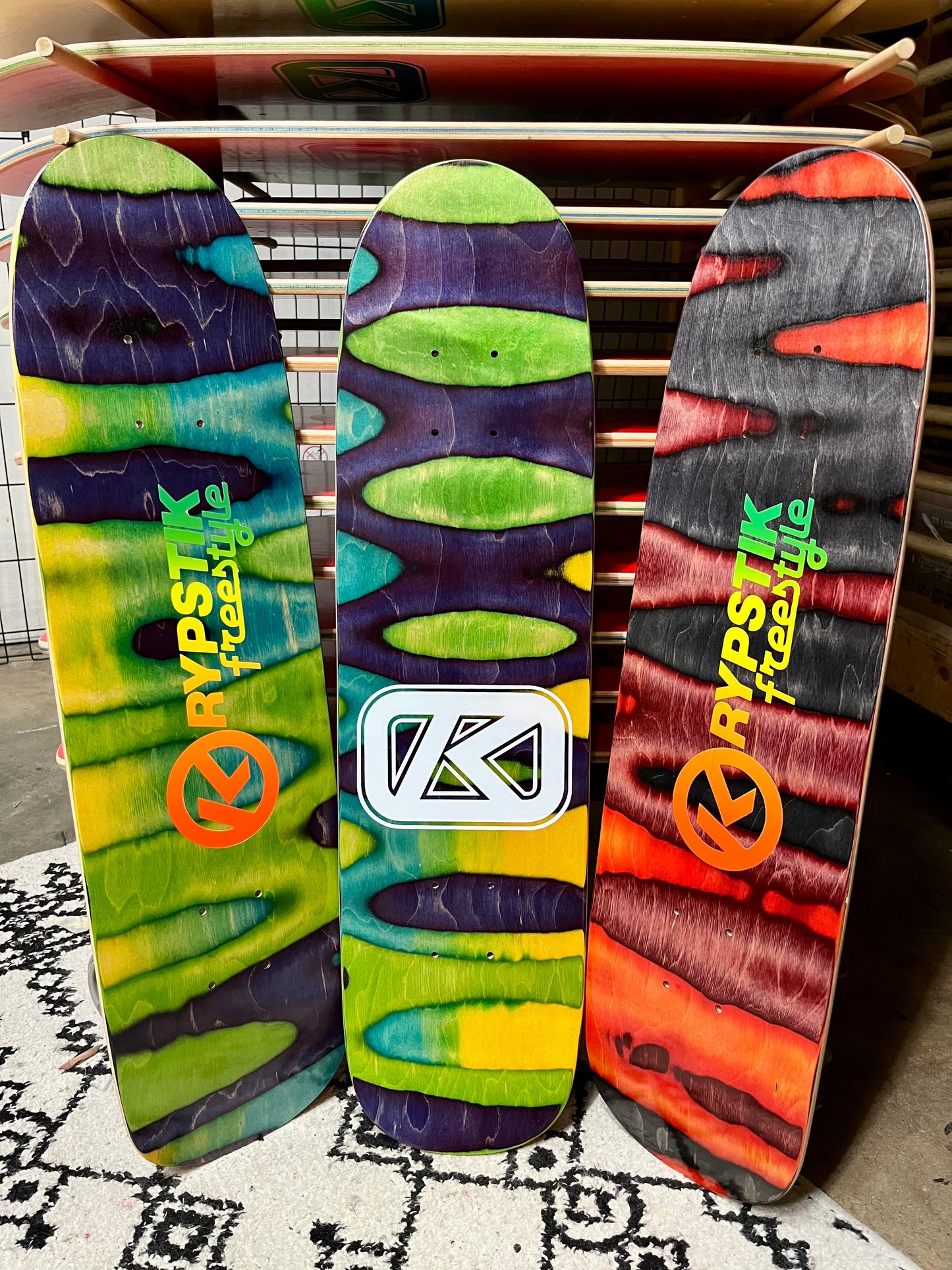 Krypstik FREESTYLE Spectrum Wood Deck 7.3” x 27.75” (1 of 1) HAND PAINTED