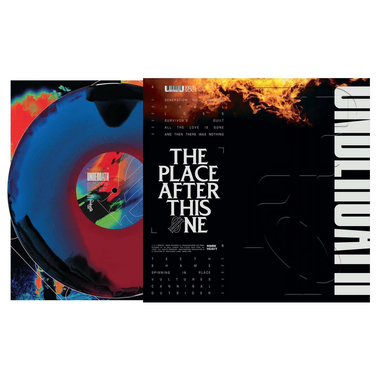 Underoath - The Place After This One Black + Blue Red Swirl Vinyl