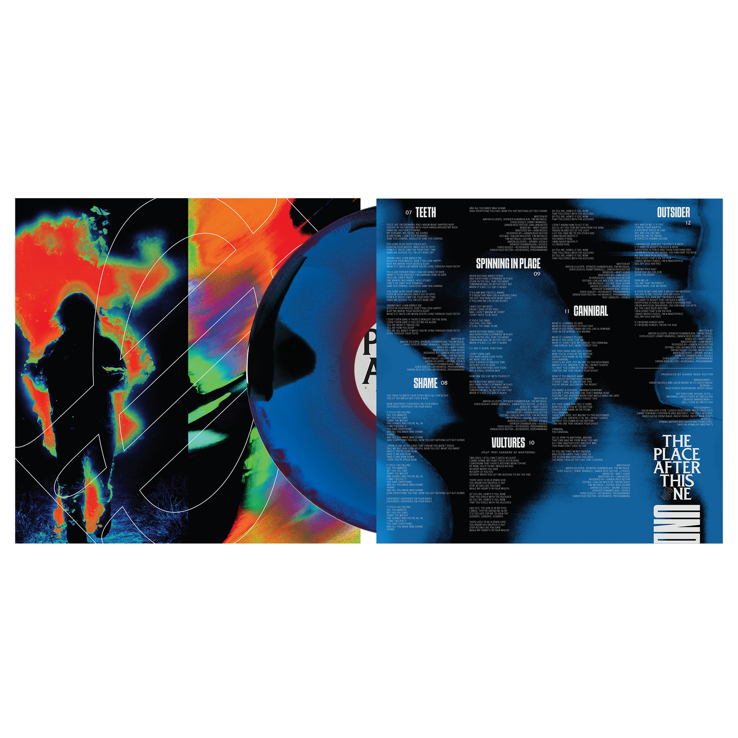 Underoath - The Place After This One Black + Blue Red Swirl Vinyl