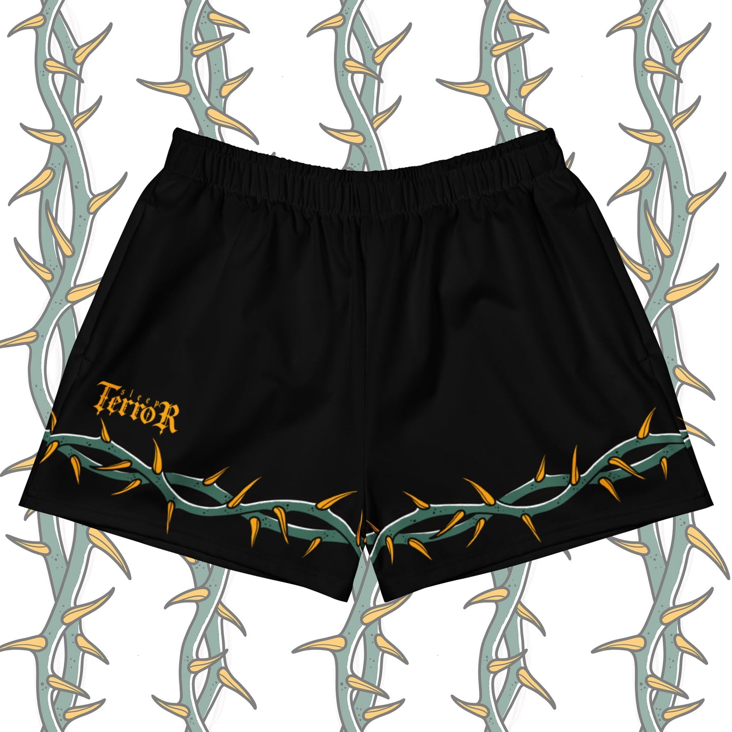 Ring of Thorns Women’s Gym Shorts – Tattoo-Inspired Activewear