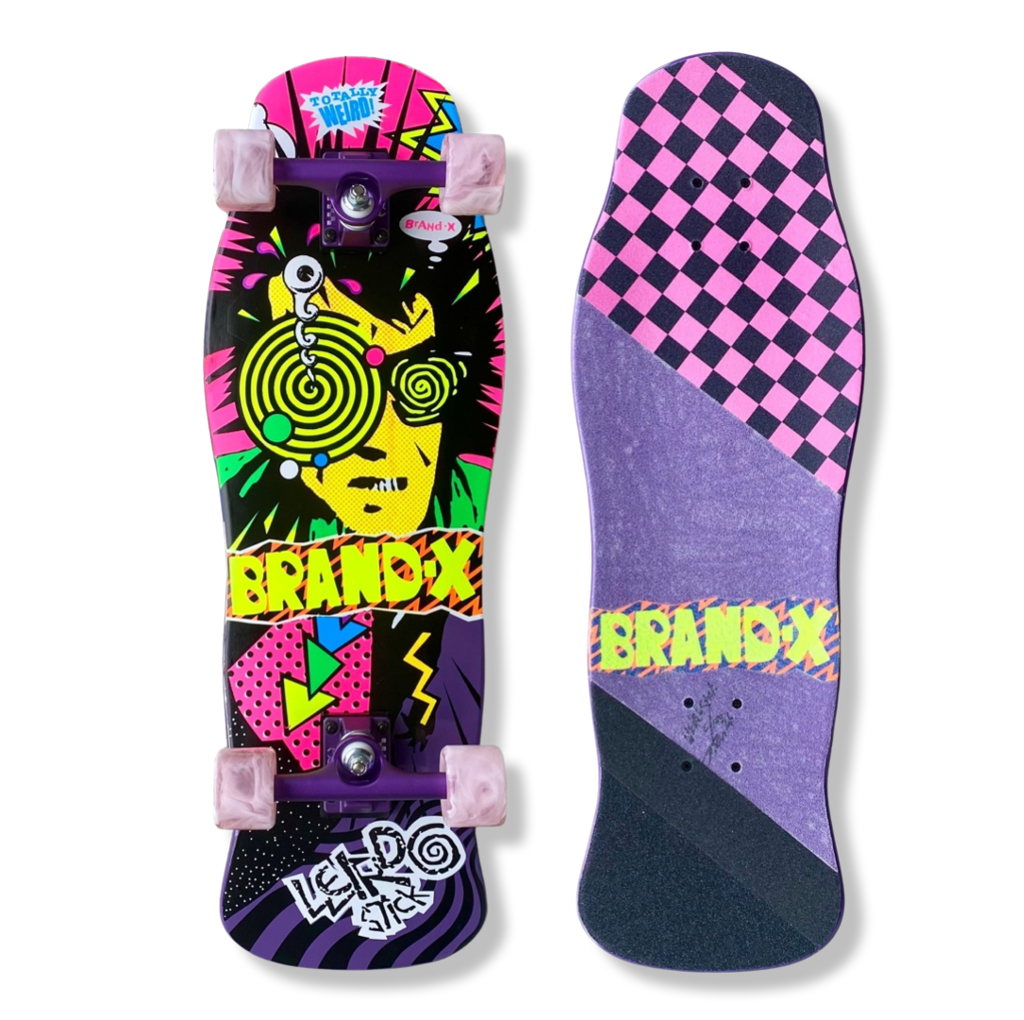 Weirdo-Stick 10"x30.25" COMPLETE SKATEBOARD - HAND PAINTED