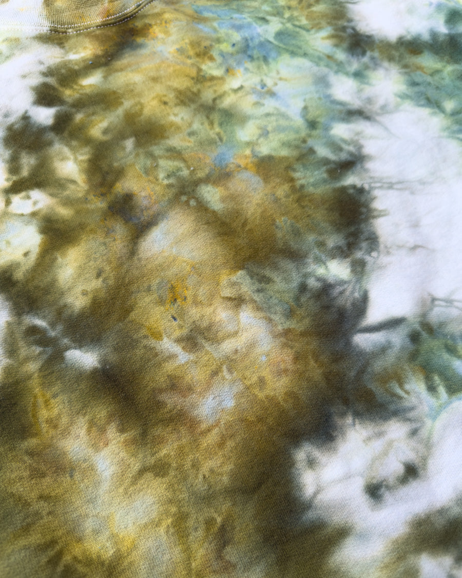 ICE DYED 90/10 SWEATSHIRT Tree Moss
