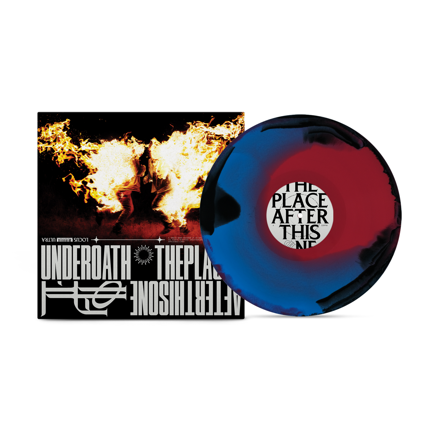Underoath - The Place After This One Black + Blue Red Swirl Vinyl