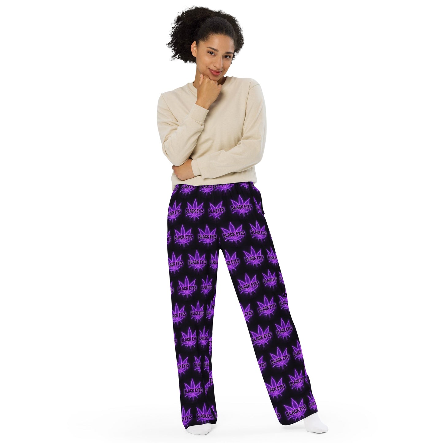 Blackeyes All-over print unisex wide-leg pants