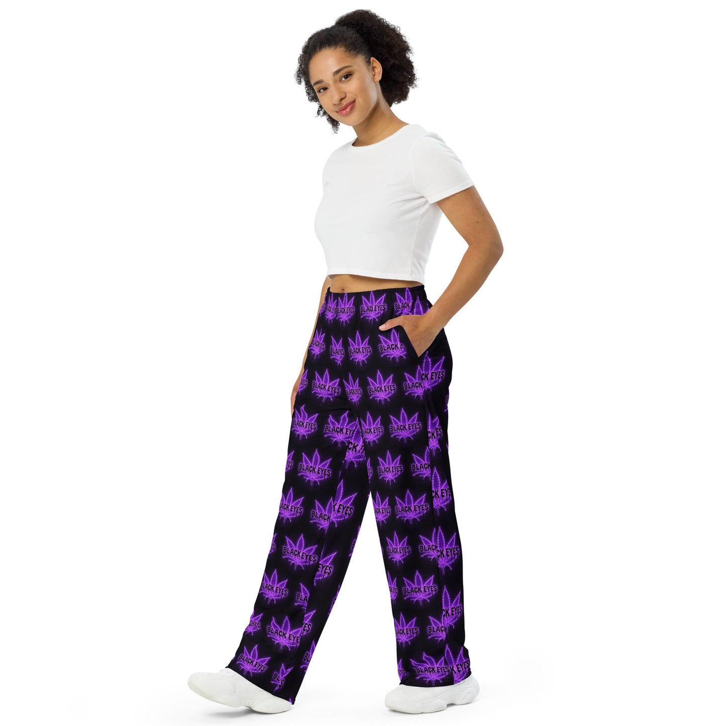 Blackeyes All-over print unisex wide-leg pants