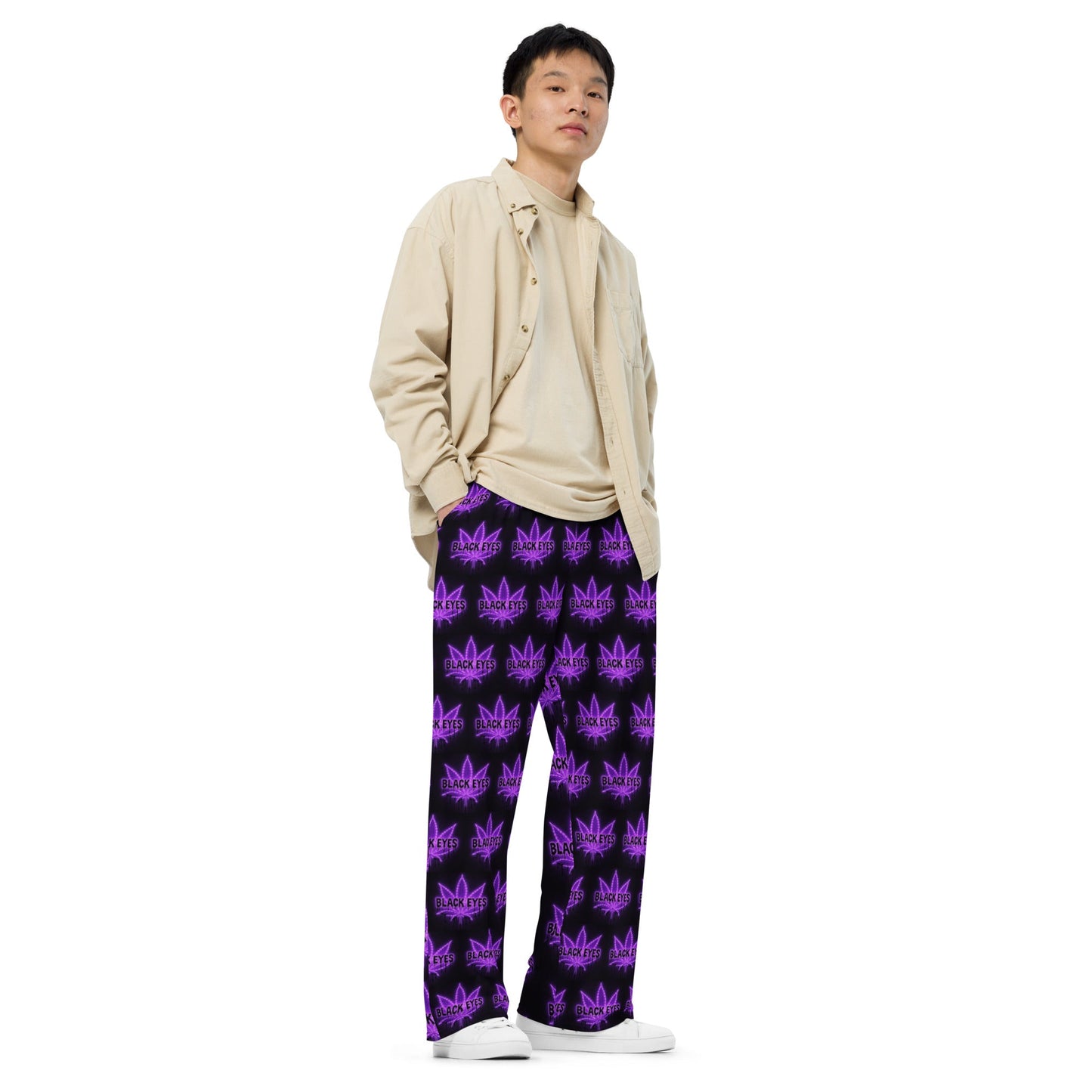 Blackeyes All-over print unisex wide-leg pants