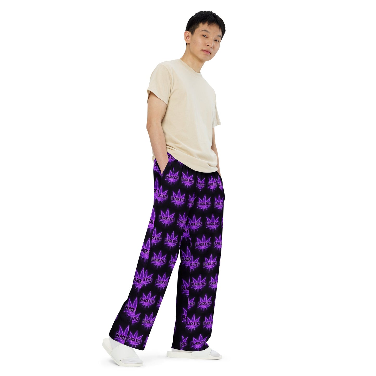 Blackeyes All-over print unisex wide-leg pants