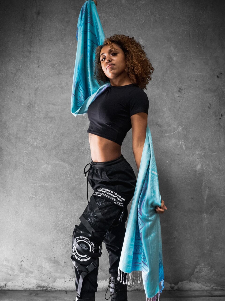 DHARMA AMETHYST ✦ Teal Festival Shawl