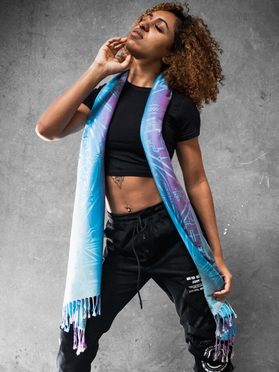 DHARMA AMETHYST ✦ Teal Festival Shawl