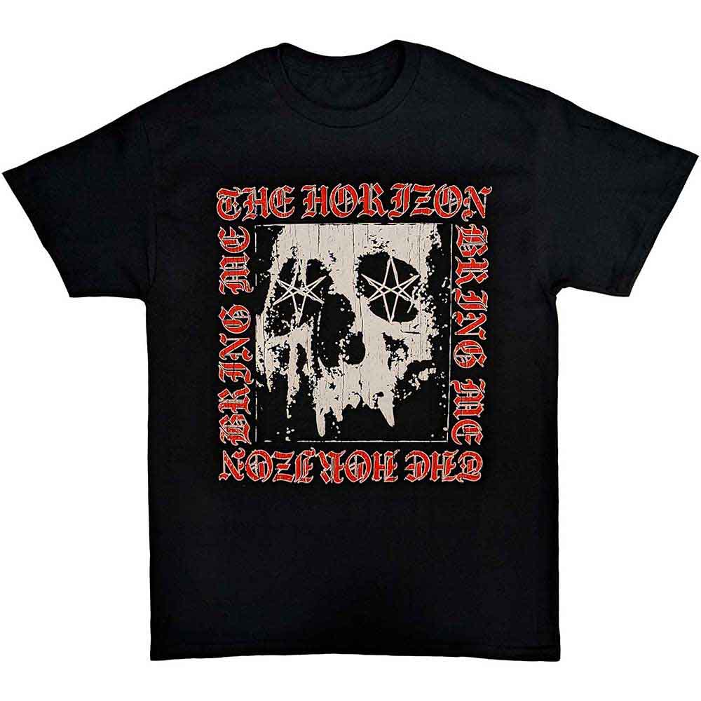 Bring Me The Horizon Metal Logo Skull Black