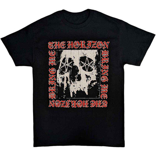 Bring Me The Horizon Metal Logo Skull Black