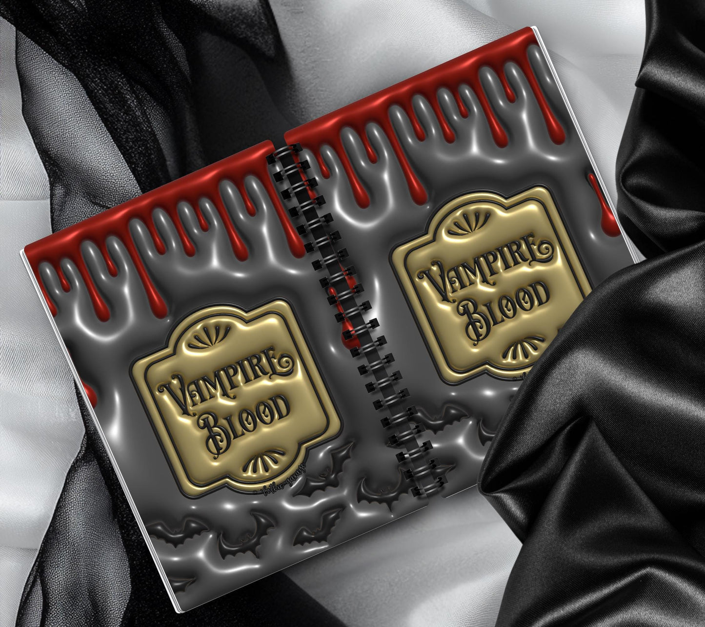 Gothic Vampire Blood Reusable Sticker Book, Gothic Vibe Sticker Album, Perfect Gift to Personalize for Goth Lovers & Sticker Collectors