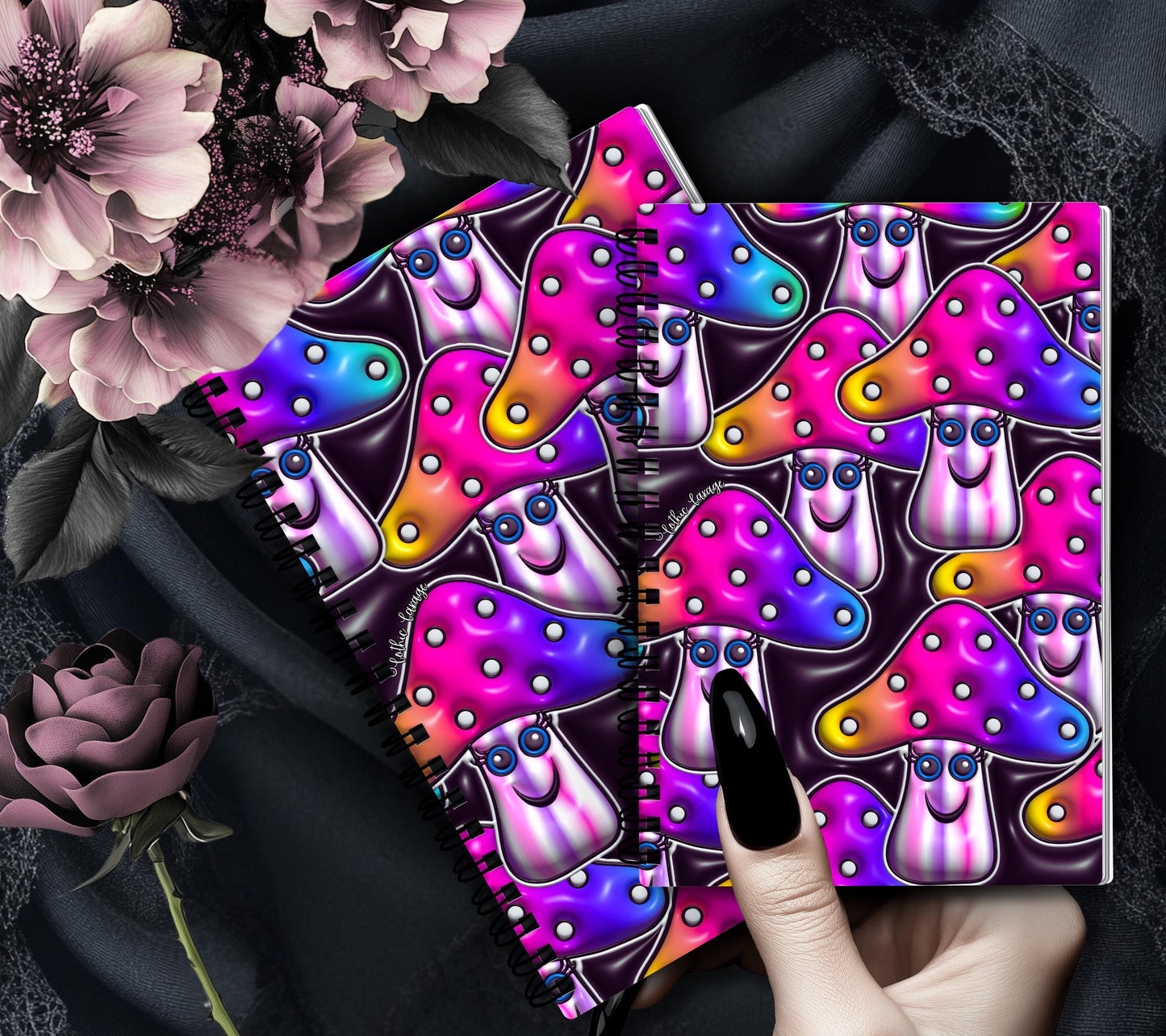 Happy Mushrooms Reusable Sticker Book, Perfect Gift to Personalize,  Kids and Adult Friendly Sticker Organizer